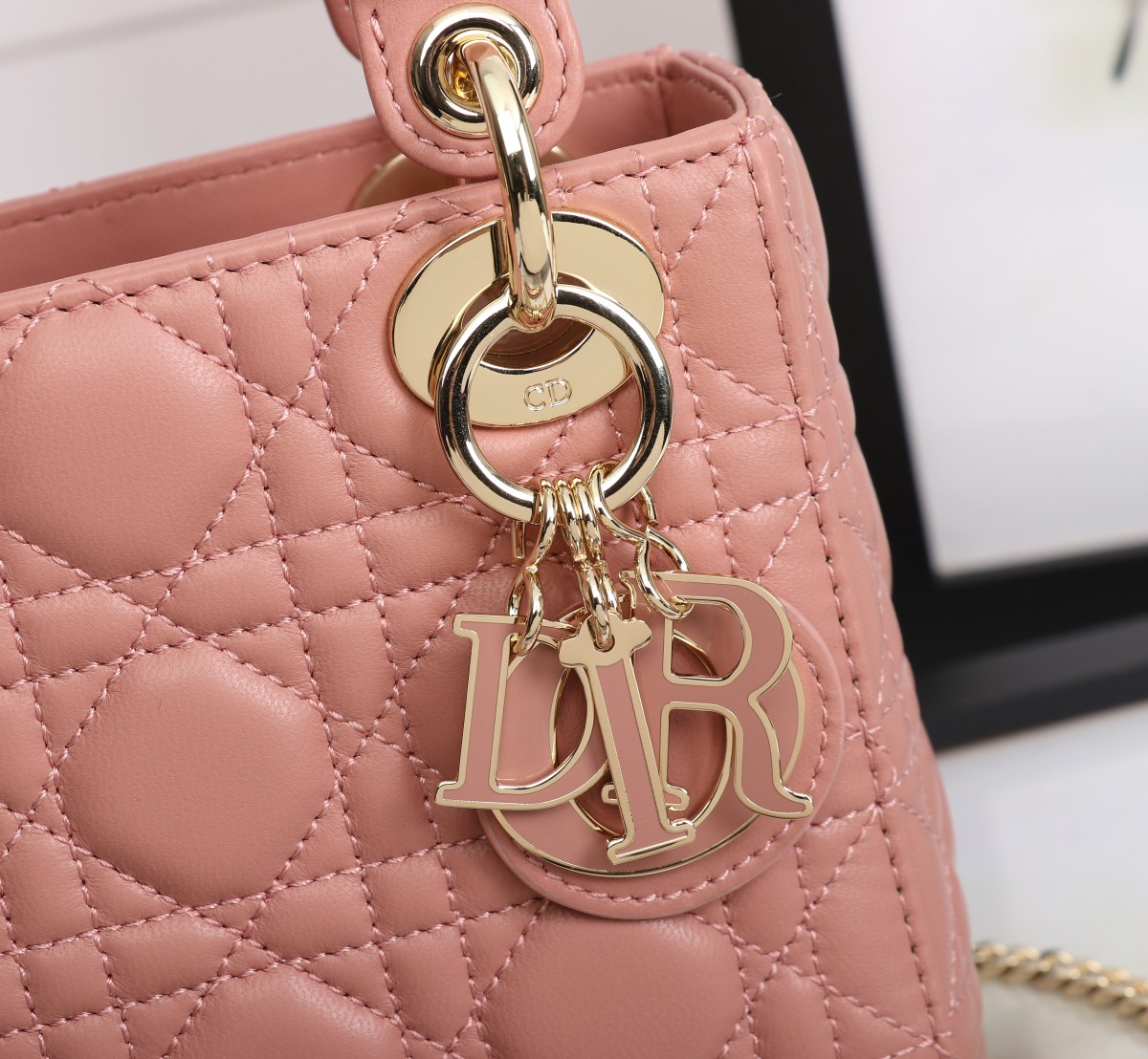 Mini Lady Dior Bag Pink Cannage Lambskin